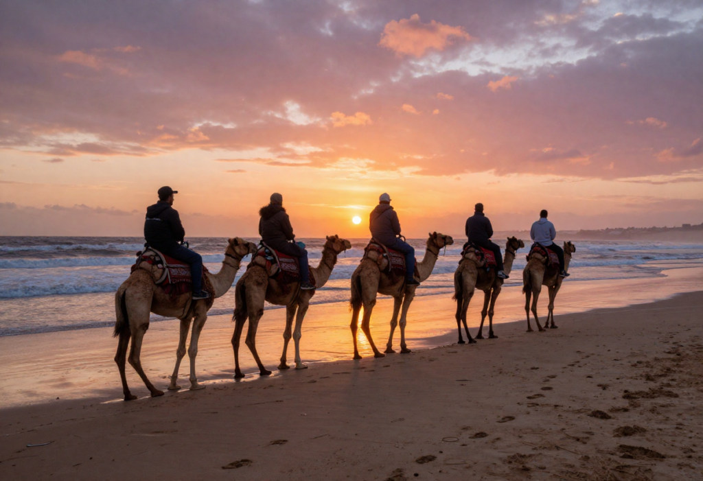 Camel Rides Along the Atlantic Coast