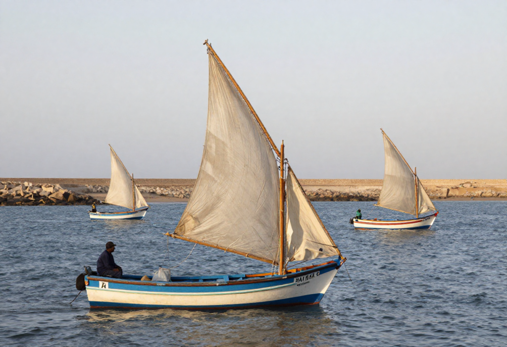 wooden fishing boats